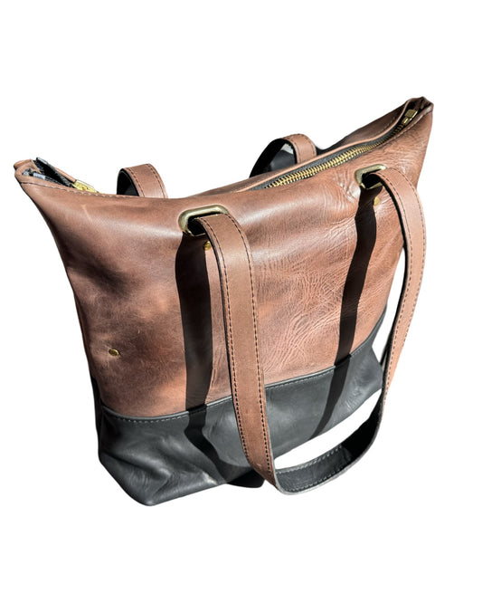 Corbi Two-Toned Rustic Tote